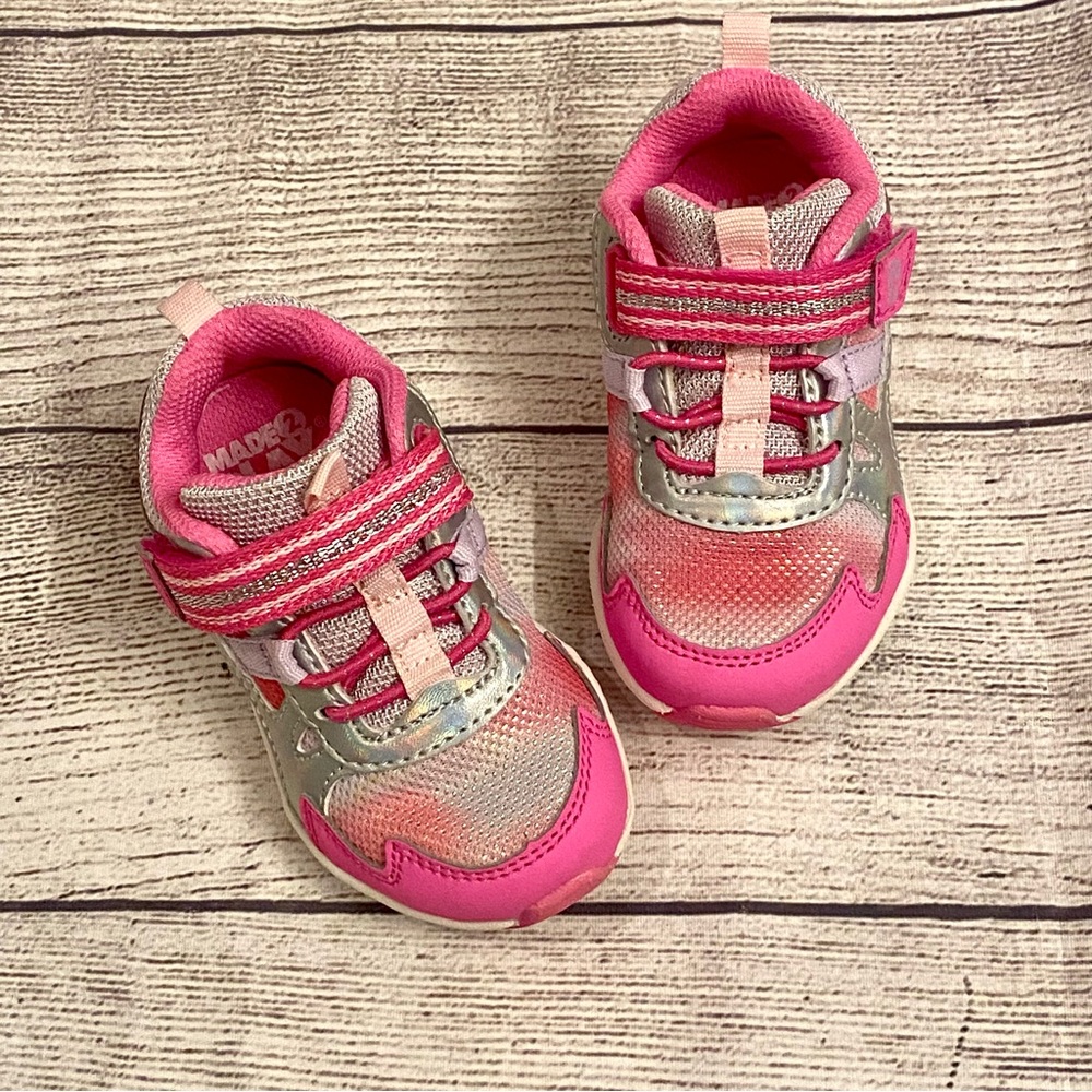 Stride Rite Kids Sneakers - Pink and Silver